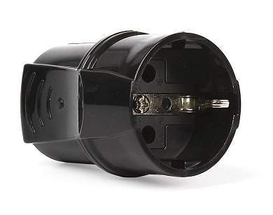 SmartBuy штепсель 16А 250В (АБС-пластик, земля, черная) SBE-16-S01-bz (арт. 630991)