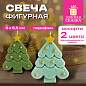 Ароматическая свеча новогодняя в форме елочки 8см, парафин, хлопковый фитиль, ас-ти, ЗОЛОТАЯ СКАЗКА 592789 (арт. 592789)