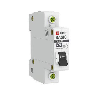 EKF Basic автоматический выкл. ВА47-29 1P 32А хар-ка C 4,5кА mcb4729-1-32C (арт. 457563)