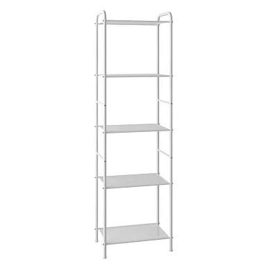 Стеллаж Валенсия 15 (белый) 45,5*30*155,5см, 5 сетчатых полок (до 8кг каждая) СТВ15Б ЗМИ (арт. 838220)
