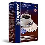 Фильтр TOPPERR №4 для кофеварок, бумажный, отбеленный, 100 штук, 3012 (арт. 456418)