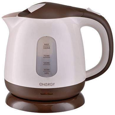 Чайник электр. Energy E-275 бежевый (диск, 1л) 1кВт, термопластик 164079 (арт. 558318)