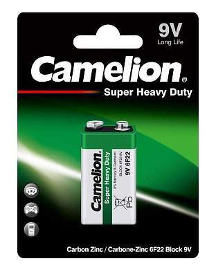 Элемент питания Camelion HEAVY DUTY Green 6F22  BL1 (арт. 3809)