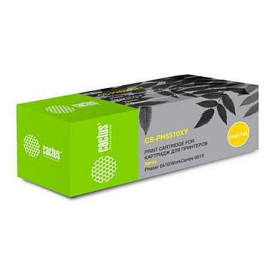 Картридж лазерный CACTUS (CS-PH6510XY) для Xerox Phaser 6510/WC6515, желтый, ресурс 4300 страниц (арт. 364134)