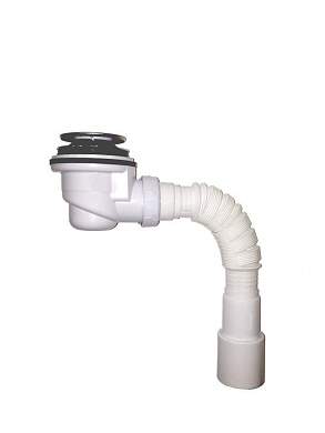 Aquant Сифон для душевого поддона 11/2''х50/60мм, гиб.тр.40х40/50, клик-клак,h 67-73мм,хром,V415-7-MR (арт. 876695)