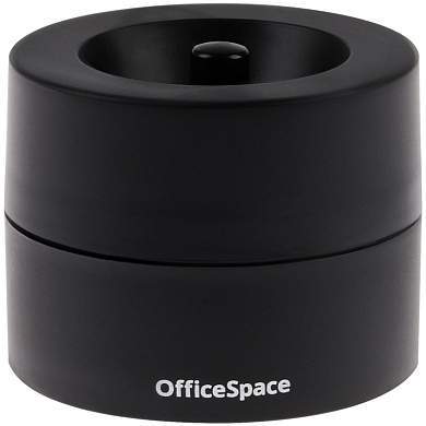 Скрепочница магнитная OfficeSpace, без скрепок, черная, картонная коробка (арт. 331462)