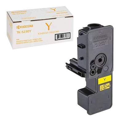 Тонер-картридж KYOCERA (TK-5230Y) ECOSYS P5021cdn/cdw/M5521cdn/cdw, желтый, ресурс 2200 стр., оригинальный, 1T02R9ANL0 (арт. 320857)