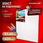 Холст на подрамнике BRAUBERG ART PREMIERE, 30х40см, грунтованный, 100% лен, среднее зерно, 190639 (арт. 190639)