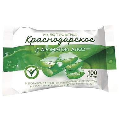 Мыло туалетное 100 г КРАСНОДАРСКОЕ (Меридиан), "Алоэ" (арт. 602373)