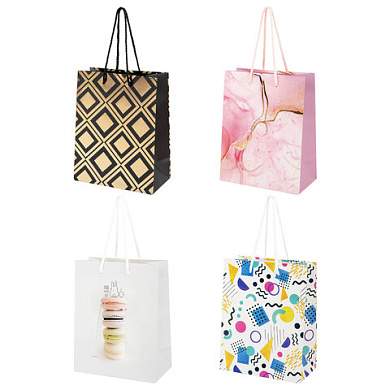 Пакет подарочный (1 штука) 18х10х23 см (M), "Everyday Collection", ассорти, фольга, ЗОЛОТАЯ СКАЗКА, 700807 (арт. 700807)