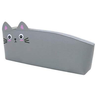 Пенал ЮНЛАНДИЯ ЮНИОР, 1 отделение, искусственная кожа, "Gray kitty", 20х9х7 см, 273819 (арт. 273819)
