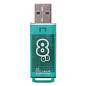 Флеш-диск 8 GB, SMARTBUY Glossy, USB 2.0, зеленый, SB8GBGS-G (арт. 512179)