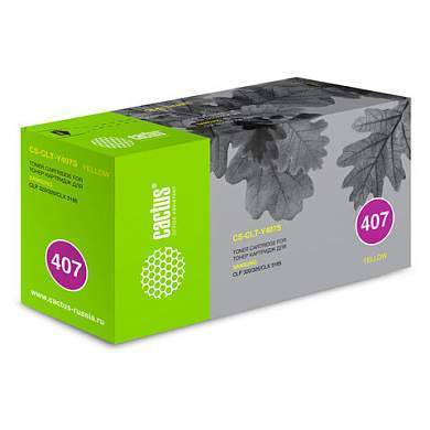 Картридж лазерный CACTUS (CS-CLT-Y407S) для SAMSUNG CLP-320/325/N, желтый, ресурс 1000 стр. (арт. 361797)