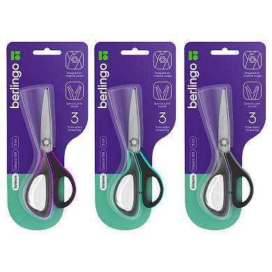 Ножницы Berlingo "Easycut 350", 13см, ассорти, эргономичные ручки, мягкие вставки, европодвес (арт. 326330)