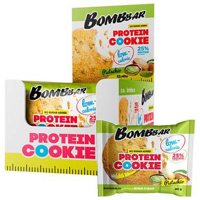 Печенье BOMBBAR "Фисташка" без сахара 40 г, шоу-бокс, ББР76 (арт. 624748)
