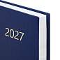 Ежедневник датированный 2027 145х215 мм, А5, STAFF, обложка бумвинил, синий, 117816 (арт. 117816)