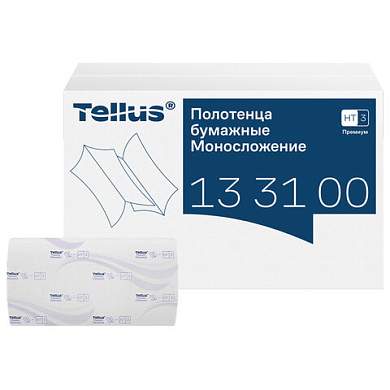 Полотенца бумажные 200 шт., Tellus/TORK (HT3) ПРЕМИУМ, КОМПЛЕКТ 20 пачек, 2-слойные, белые, 23х23 см, V-сложение, 133100 (арт. 118796)