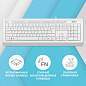 Клавиатура проводная A4TECH Fstyler FK10, USB, 104 кнопки, белая, 1147536 (арт. 513919)
