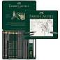 Набор карандашей ч/г Faber-Castell "Pitt Graphite", 19 предметов, заточен., метал. кор. (арт. 285940)