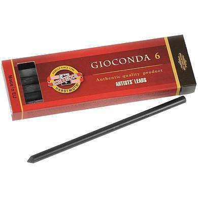 Грифели для цанговых карандашей Koh-I-Noor "Gioconda", 2B, 5,6мм, 6шт., круглый (арт. 298326)