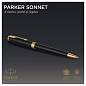 Ручка шариковая Parker "Sonnet Black Lacquer GT" черная, 1,0мм, поворот., подарочная упаковка (арт. 240069)