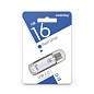Флеш-диск 16 GB, SMARTBUY V-Cut, USB 2.0, металлический корпус, серебристый, SB16GBVC-S (арт. 512196)