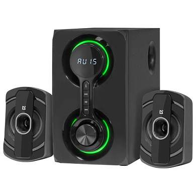 Колонки компьютерные DEFENDER Eclipse, 2.1, 40 Вт, Bluetooth, FM, USB, SD, AUX, черные, 65593 (арт. 514421)
