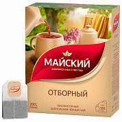 Чай МАЙСКИЙ "Отборный" черный, 100 пакетиков по 2 г, 102224 (арт. 624180)