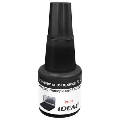 Краска штемпельная TRODAT IDEAL 7014, черная, 24 мл, на водно-глицериновой основе, 206915/219403 (арт. 239430)