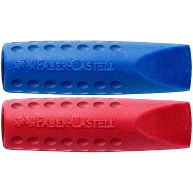 Набор ластиков-колпачков Faber-Castell "Grip 2001" 2шт., трехгранные, ассорти, пакет (арт. 290371)