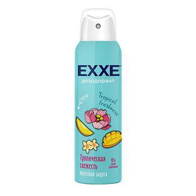Дезодорант для тела женский 150 мл EXXE TROPICAL FRESHNESS "Тропическая свежесть", С0007354 (арт. 703120)