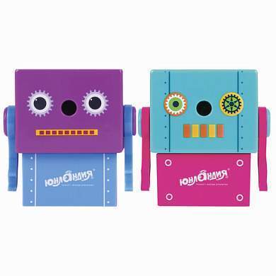 Точилка механическая ЮНЛАНДИЯ "I-Robot", корпус ассорти, 228484 (арт. 228484)