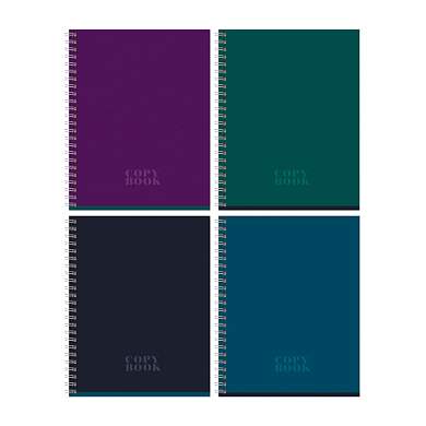Тетрадь 80л., А5, клетка на гребне BG "Monocolor. Dark" (арт. 341036)