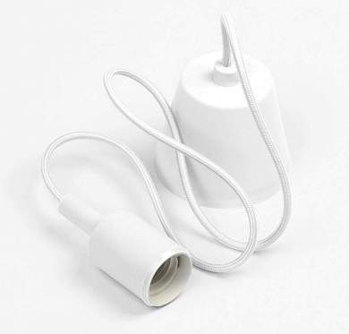 SmartBuy патрон E27 со шнуром для LED-UFO силикон белый 1м  SBE-CLHE27s-w (арт. 634002)