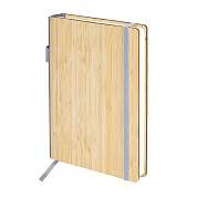 Ежедневник недатированный, А5, 145х213 мм, BRAUBERG "Bamboo", резинка-фиксатор, держатель для ручки, 160 л., бамбук, 117137 (арт. 117137)