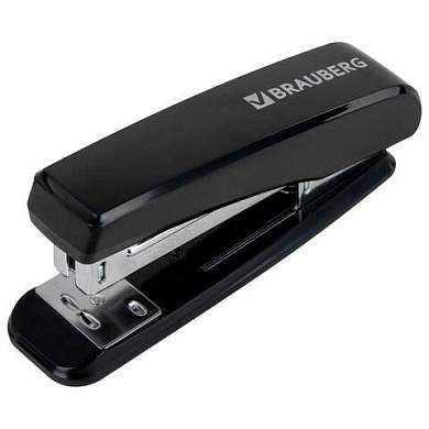 Степлер №24/6, 26/6 BRAUBERG "Standard", до 30 листов, черный, 272755 (арт. 272755)