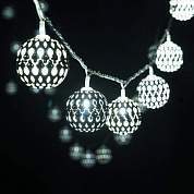 EUROSVET Гирлянда-нить "Шарики метал." 20LED хром/хол. белый, эф. мерцания IP20 400-003 a049834 (арт. 759772)