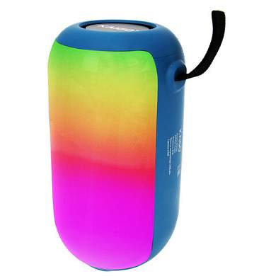 Колонка портативная влагозащищенная KAIGO (КАЙГО) BTW185, 20 Вт, Bluetooth, USB, Micro SD, AUX, RGB, TWS, FM, синяя, 514221 (арт. 514221)