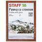 Рамка 21х30 см со стеклом, багет 16 мм, дерево, STAFF "Sonata", цвет орех, 391359 (арт. 391359)
