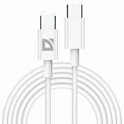 Кабель USB Type-C-Type-C, 60 Вт, белый, 2 м, DEFENDER F182, 87538 (арт. 514029)