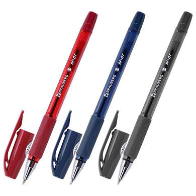 Ручка шариковая BRAUBERG BP-GT VIVID, СИНЯЯ, корпус ассорти, пишущий узел 0,7 мм, линия письма 0,35 мм, 144502 (арт. 144502)