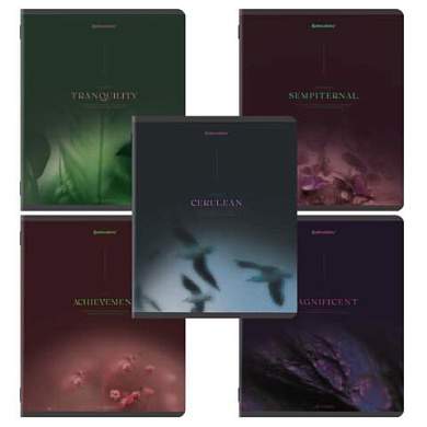 Тетрадь А5, 48 л., BRAUBERG, скоба, клетка, SoftTouch, "Peaceful", (микс в спайке), 405327 (арт. 405327)