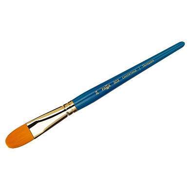 Кисть художественная синтетика Гамма "Галерея", плоскоовальная №24, короткая ручка (арт. 300024)
