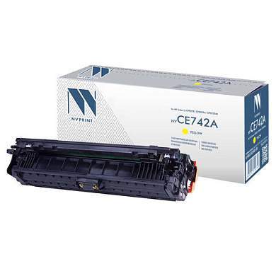 Картридж лазерный NV PRINT (NV-CE742A) для HP CP5220/CP5225/CP5225dn/CP5225n, желтый, ресурс 7300 страниц (арт. 363400)