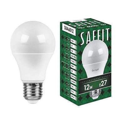 Saffit ЛОН А60 E27 12W(1100Lm) 4000K 4K матовая 112x60  SBA6012 55008 (арт. 619329)