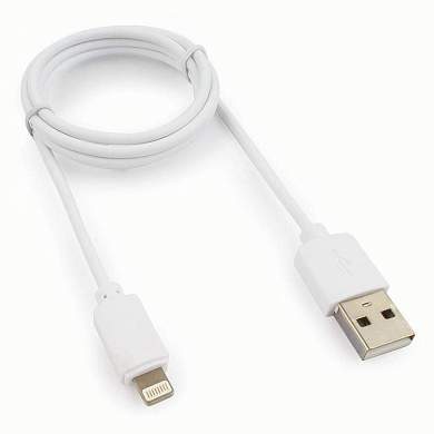 Кабель USB(A)шт. - 8pin шт. для iPhone5/6/7/8/X, IPod, IPad Гарнизон, 1м, белый, пакет (арт. 711057)