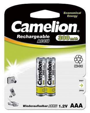 Аккумулятор Camelion R03 300mAh Ni-Cd BL2 (арт. 6343)