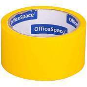 Клейкая лента упаковочная OfficeSpace, 48мм*40м, 45мкм, желтая, ШК (арт. 212003)