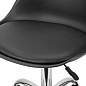Кресло стул BRABIX "Eames MG-310 CH", хром, пластик черный, экокожа черная, 532925 (арт. 532925)