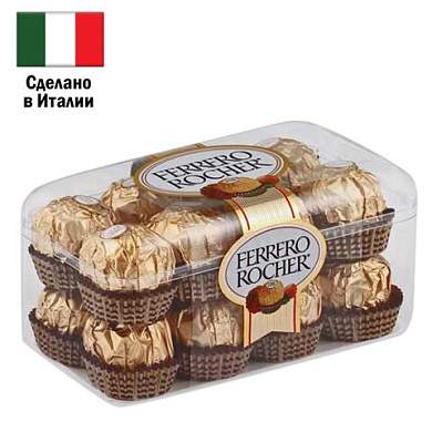 Конфеты шоколадные FERRERO "Rocher" с лесным орехом, 200 г, пластиковая упаковка, ИТАЛИЯ, 77070887 (арт. 620294)